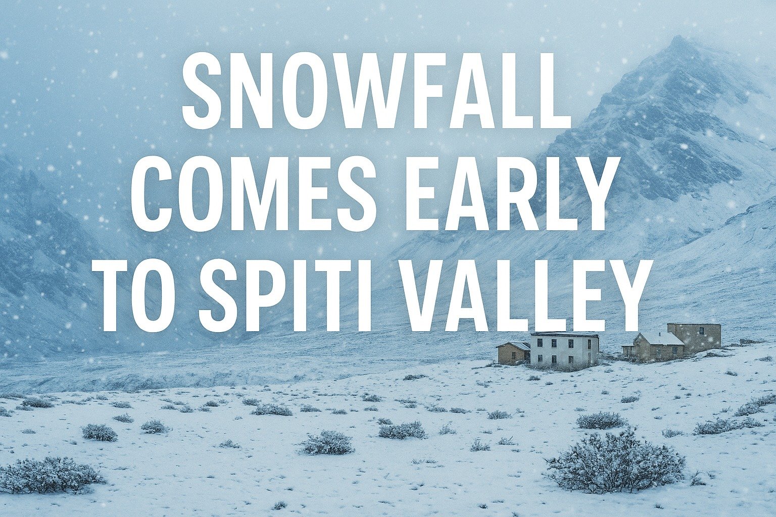 snowfall comes early in spiti valley